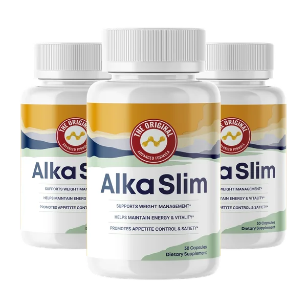 AlkaSlim daily fiber and fullness capsule three bottle pack